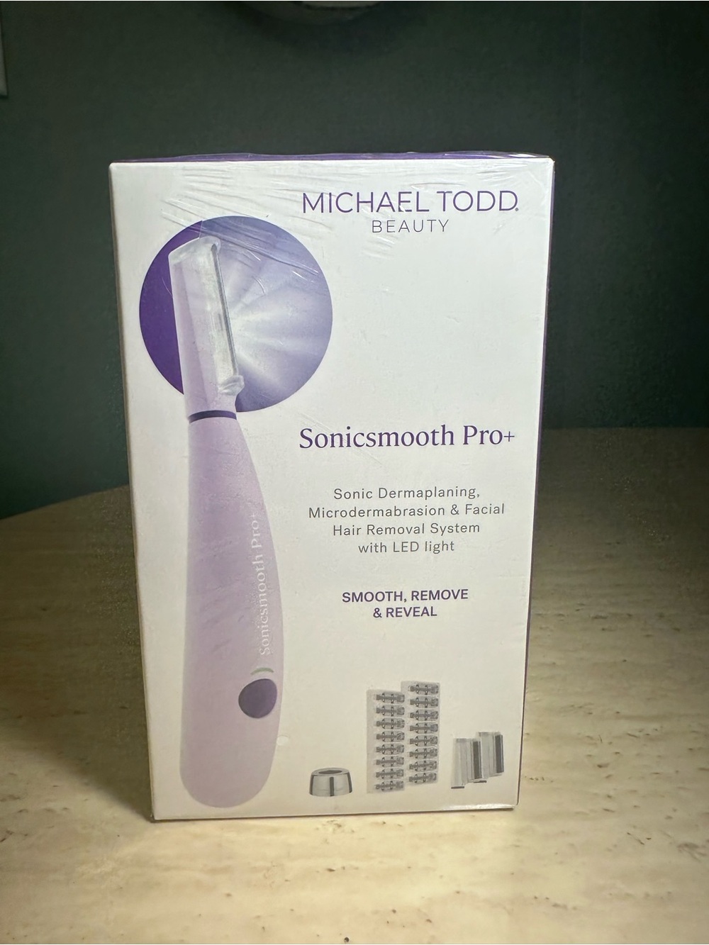 Michael Todd Beauty Sonicsmooth Pro+ Dermaplaning System w/LED SEALED